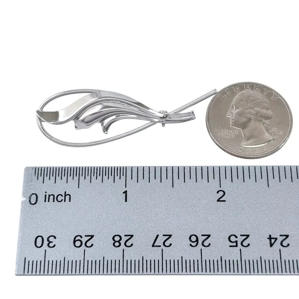 Vintage Sterling Silver 925 Art Nouveau Brooch